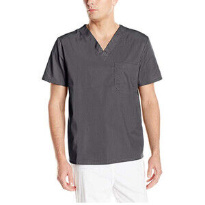 Cherokee Workwear WW Flex Unisex V-Neck Certainty Scrub Top In Pewter Size M